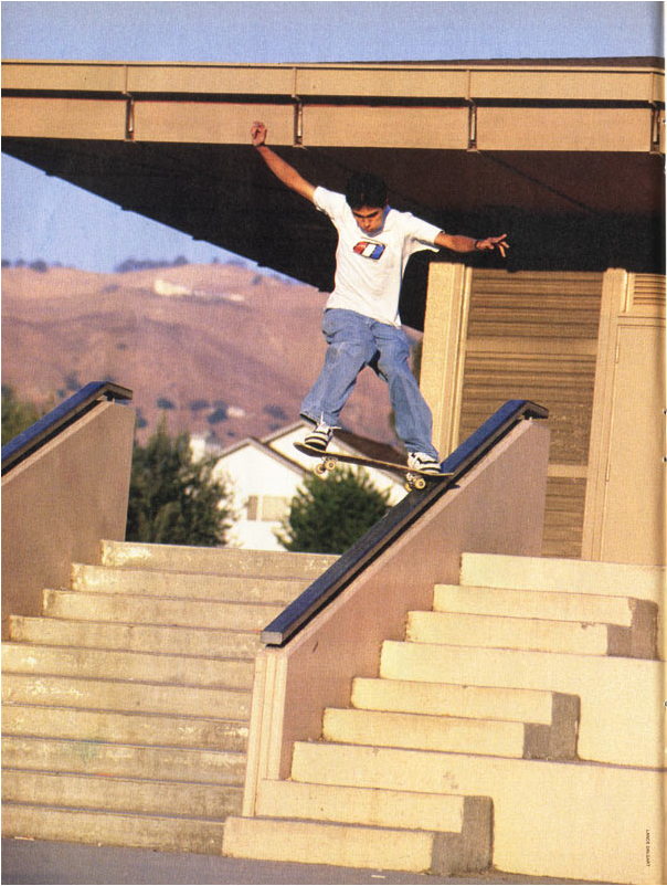 f/s 180 nose grind – Thrasher magazine Feb ’96